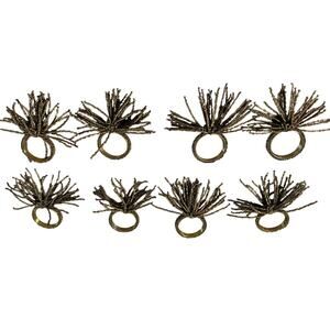 Kim Seybert Set of 8 Champagne Burst Napkin Ring Holders